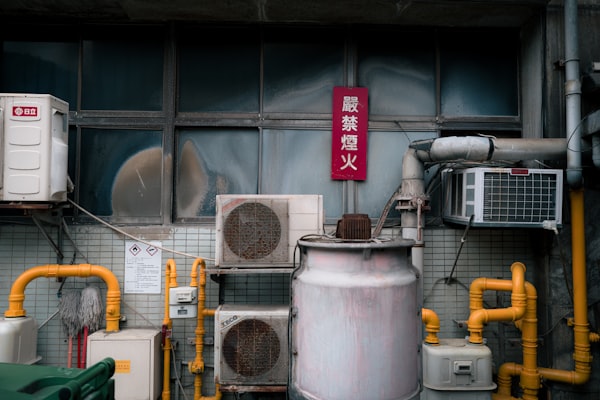 Outdoor HVAC air conditioning unit